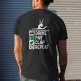 Gymnastics Dad Drive Pay Clap Repeat Mens Back Print T-shirt Gifts for Him