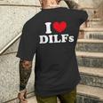 I Love Dilfs I Heart Dilfs Red Heart T-Shirt mit Rückendruck Geschenke für Ihn
