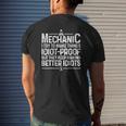 Mechanic For Men Dad Car Garage Auto Mechanics Mens Back Print T-shirt Gifts for Him