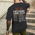 Mechanic Hourly Rate Gif Labor Rates Men's T-shirt Back Print Gifts for Him