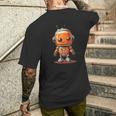 Orange Robot Boy Costume Men's T-shirt Back Print Gifts for Him