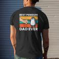 Penguin Best Penguin Dad Ever Mens Back Print T-shirt Gifts for Him