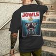 Pittie Pitbull Pit Bull Jowls Burger Bully Dog Mom Men's T-shirt Back Print Gifts for Him