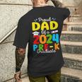 Proud Dad Of A Class Of 2024 Pre-K Graduate Father Men's T-shirt Back Print Gifts for Him