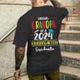 Proud Grandpa Of A Class Of 2024 Kindergarten Graduate Men's T-shirt Back Print Gifts for Him