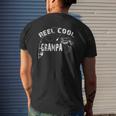 Reel Cool Grampa Fishing Father Day For Men Mens Back Print T-shirt Gifts for Him