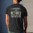 Retired 2022 Senior 2022 Men Dad Happy Retirement Mens Back Print T-shirt Gifts for Him