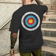 Retro Archery Target Hunter Men's T-shirt Back Print Gifts for Him