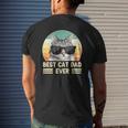 Retro Best Cat Dad Ever Cat With Sunglasses Mens Back Print T-shirt Gifts for Him