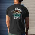 Retro Grilling Bbq Smoker Chef Dad -I'd Smoke That Mens Back Print T-shirt Gifts for Him