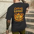 Rpg Gamer Nerdy Casting Fireball Solves Most Problems Men's T-shirt Back Print Gifts for Him