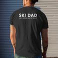 Skiing Father Ski Dad Mens Back Print T-shirt Gifts for Him