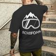 Snowboard Schifoan Snowboarder Skiing Ski T-Shirt mit Rückendruck Geschenke für Ihn