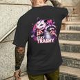 Stay Trashy Raccoons Opossums Possums Animals Lover Men's T-shirt Back Print Gifts for Him