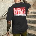 With Text Ausser Betriebs T-Shirt mit Rückendruck Geschenke für Ihn