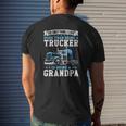 Truck Driver Grandfather Love Being A Trucker Grandpa Mens Back Print T-shirt Gifts for Him