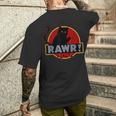 Vintage Kitty Cat Lover Rawr Kitty Cat Vintage Men's T-shirt Back Print Funny Gifts