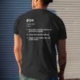 G-Pa Definition Father's Day Mens Back Print T-shirt Gifts for Him