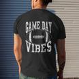 Game Day Vibes Silver Football Apparel Graphic Printed Casual Daily Basic Mens Back Print T-shirt Gifts for Him