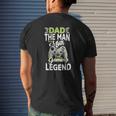 Gamer Dad The Man The Myth Gaming Legend Father's Day Men Mens Back Print T-shirt Gifts for Him