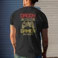 Gaming 365 Daddy By Day Gamer By Night Tee Mens Back Print T-shirt Gifts for Him