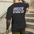 Gaming Du Bist Nicht Du Wenn Du Offline Bist Gamer T-Shirt mit Rückendruck Geschenke für Ihn