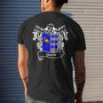 Garza Coat Of Arms Surname Last Name Family Crest Mens Back Print T-shirt Gifts for Him