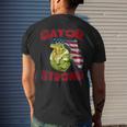 Gator Strong Florida State Gator American Flag Florida Map Men's T-shirt Back Print Gifts for Him