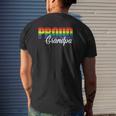 Gay Pride Proud Grandpa Lgbt Ally For Family Rainbow Mens Back Print T-shirt Gifts for Him