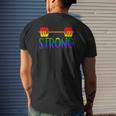 Gay Pride Strong Gym Rainbow Barbell Mens Back Print T-shirt Gifts for Him