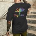 Gaylien Gay Alien Lgbt Queer Trans Bi Regenbogen Gay Pride T-Shirt mit Rückendruck Geschenke für Ihn