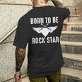 Geboren Um Rockstar Zu Werden T-Shirt mit Rückendruck Geschenke für Ihn