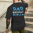 Geburtstag Ninja Party Geschenk Papa Des Geburtstags Ninjaater T-Shirt mit Rückendruck Geschenke für Ihn