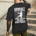 Geheult Wird Erst Wenn Es Stark Blutet Sport Handball T-Shirt mit Rückendruck Geschenke für Ihn