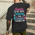 Gender Reveal For A Keeper Of The Gender Aunt Men's T-shirt Back Print Gifts for Him
