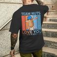 Gender Reveal Team Nuts Team Boy Retro Vintage T-Shirt mit Rückendruck Geschenke für Ihn