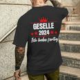 Geselle 2024 Ich Habe Fertig Gesellenprüfung T-Shirt mit Rückendruck Geschenke für Ihn