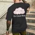 Girl On Cloud Nine Happy 9Th Birthday 9 Years Old Men's T-shirt Back Print Gifts for Him