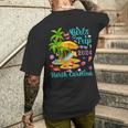 Girls Trip 2024 Palm Tree Sunset North Carolina Beach Men's T-shirt Back Print Gifts for Him