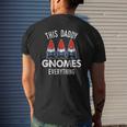 Gnome For Daddy Garden Gnome Saying Mens Back Print T-shirt Gifts for Him