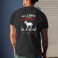 Goat Christmas All I Want For Christmas Is A Goat Mens Back Print T-shirt Gifts for Him