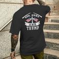 God Guns And Trump Us President Election Donald Trump 2024 Men's T-shirt Back Print Gifts for Him