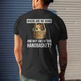 Where Are We Going & Why Am I In This Handbasket Cat Mens Back Print T-shirt Gifts for Him