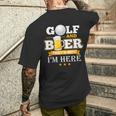 Golf Und Bier T-Shirt mit Rückendruck Geschenke für Ihn