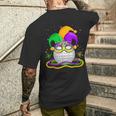 Golf Wearing Jester Hat Masked Beads Mardi Gras Player Men's T-shirt Back Print Gifts for Him