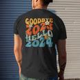 Goodbye 2023 Hello 2024 Happy New Year Men's T-shirt Back Print Gifts for Him