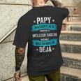 Grand-Père Super Papi Fête Des Grands-Pères Papy T-shirt imprimé au dos Cadeaux pour lui