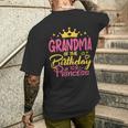 Grandma Of The Birthday Princess Girls Party Family Matching Men's T-shirt Back Print Gifts for Him