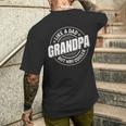 Grandpa Like A Dad But Way Cooler Grandpa Graphic Men's T-shirt Back Print Gifts for Him