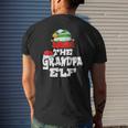 Grandpa Elf Family Matching Christmas Group Pajama Pj Mens Back Print T-shirt Gifts for Him